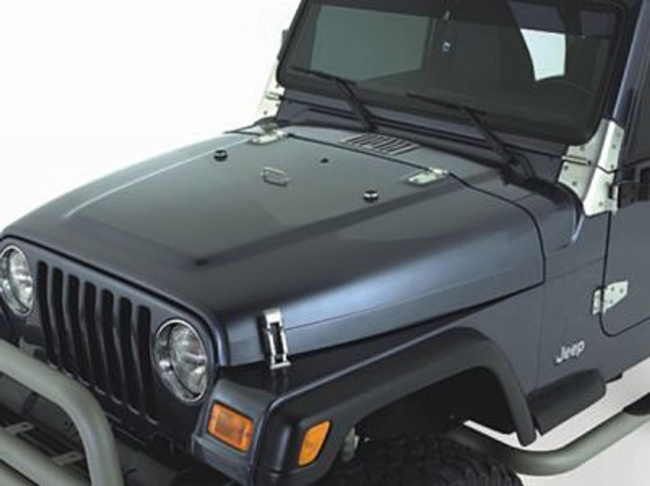 Buy Rugged Ridge,  - Complete Hood Kit, Satin Stainless Steel, 98-06  Jeep Wrangler (TJ)  Rugged Ridge at JeepHut Off-Road