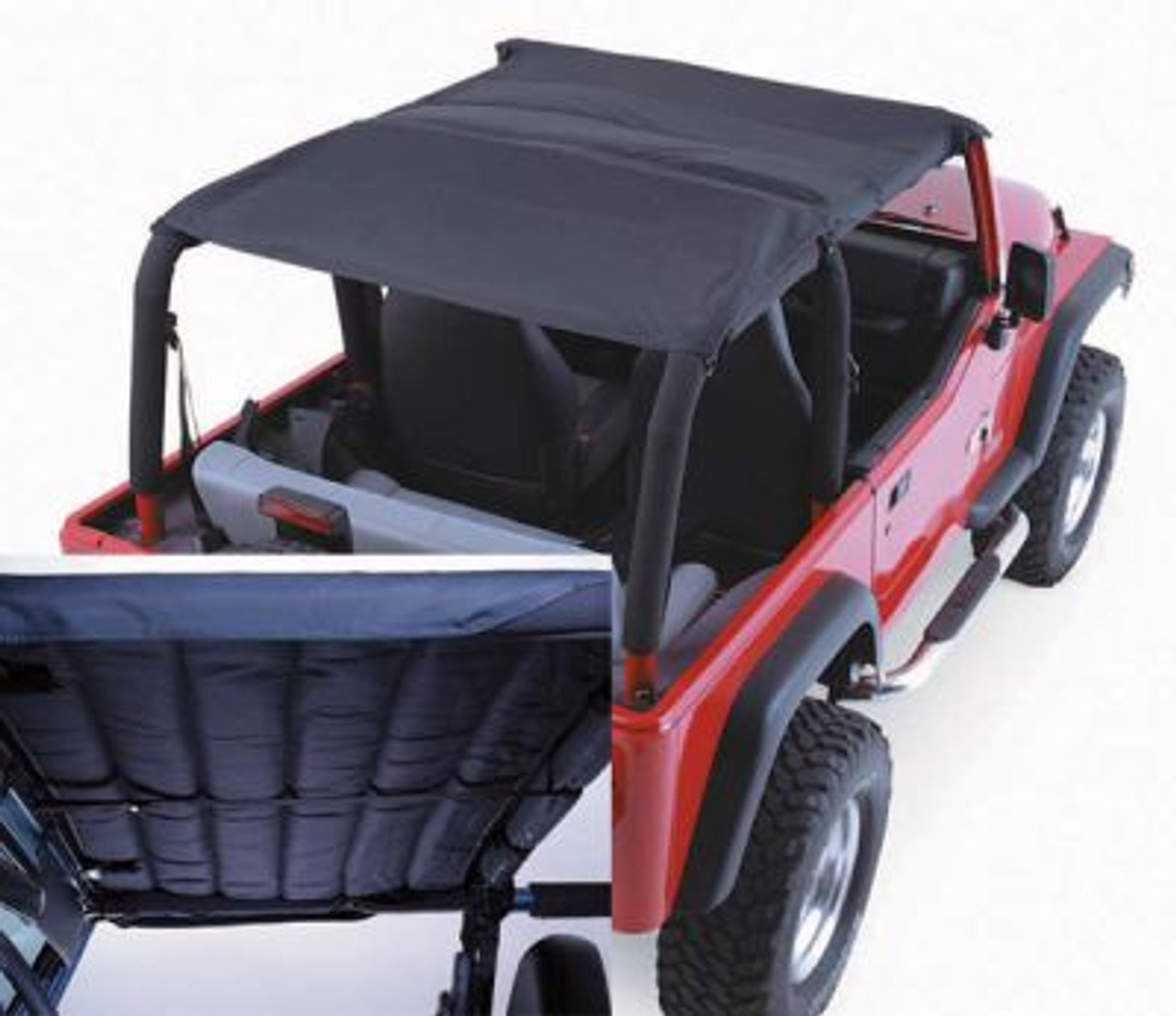 Buy Rugged Ridge,  - Acoustic Island Topper Soft Top, 97-06 Jeep  Wrangler (TJ), Black Denim  Rugged Ridge at JeepHut Off-Road