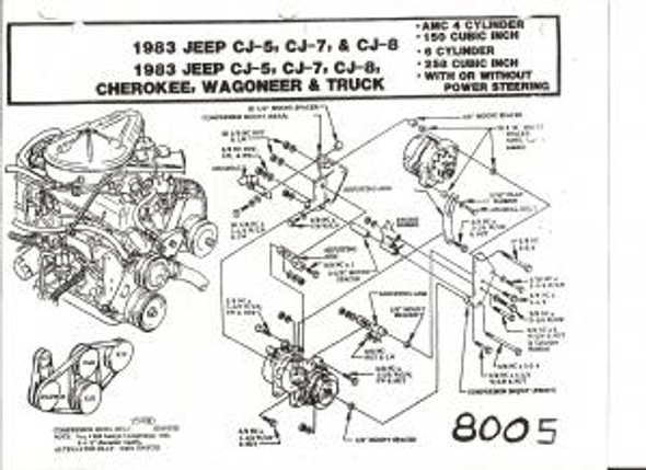 Jeep Air, 8005 - CJ Series 258 Six Cyl. Engine Bracket