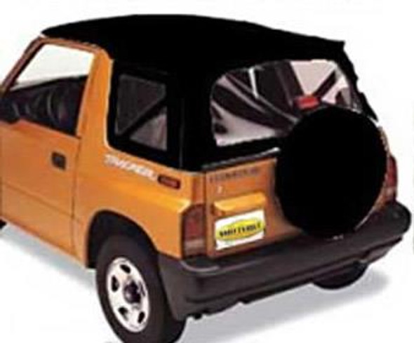 Soft Top 86-94 Suzuki Sidekick, Geo Tracker Oem Replacement Denim Black Smittybilt