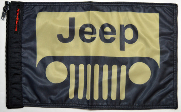 Jeep Grill Tan Flag Forever Wave