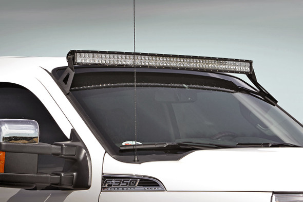 Ford 54-inch Curved LED Light Bar Upper Windshield Mounts 99-16 Super Duty)