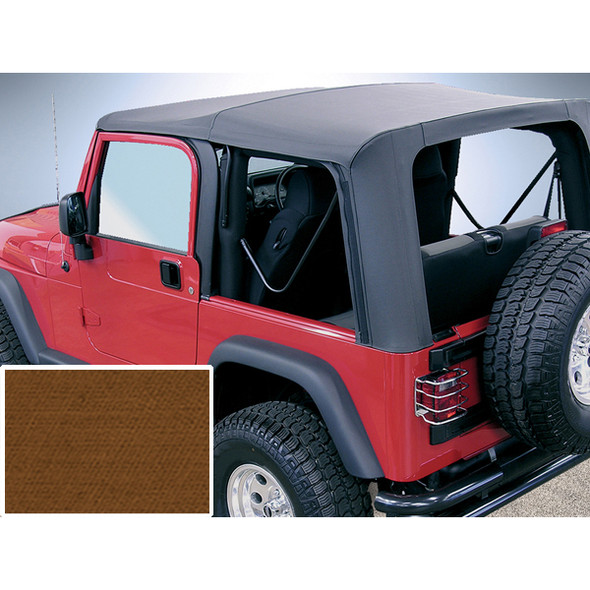XHD Soft Top, Tan, Tinted Windows; 97-06 Jeep Wrangler TJ