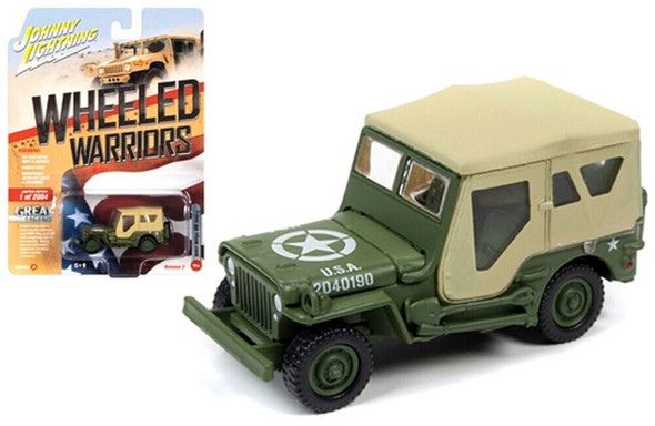 Johnny Lightning 1:64 Wheeled Warriors Release 2 Version A - WWII Willys MB Jeep (Limited Edition 1 of 2004)