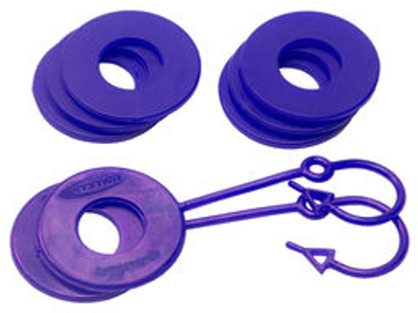 D Ring Isolator Washer Locker Kit 2 Locking Washers and 6 Non-Locking Washers Purple Daystar