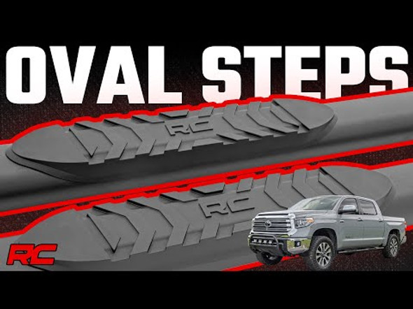 Oval Nerf Step | Crew Cab | Black | Toyota Tundra 2WD/4WD (07-21)
