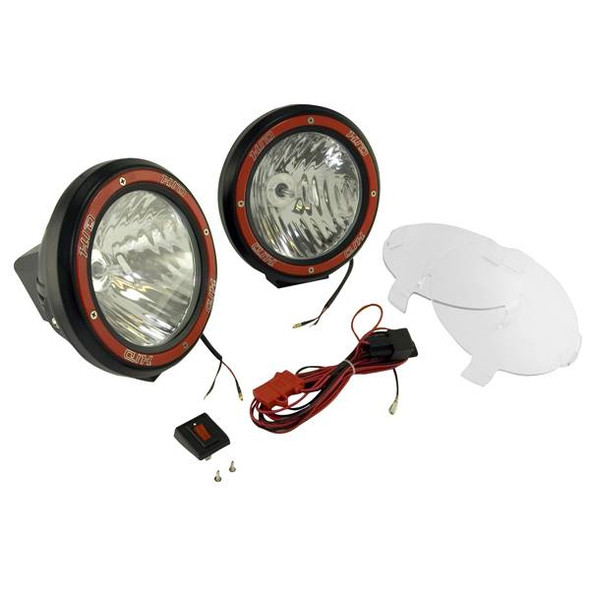 Rugged Ridge, 15205.53 - 7 in Round HID Off Road Light Kit, Black Composite Housing ((15205.53)