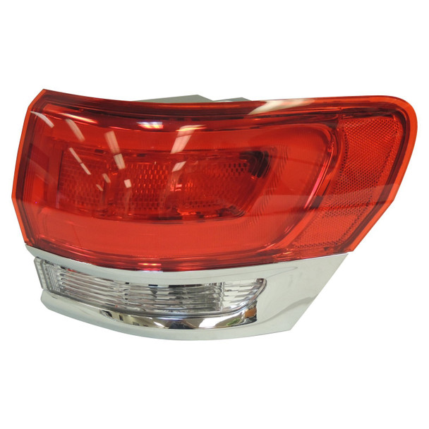 Right Tail Lamp Assembly w/ Chrome Bezel for 14-18 Jeep WK Grand Cherokee