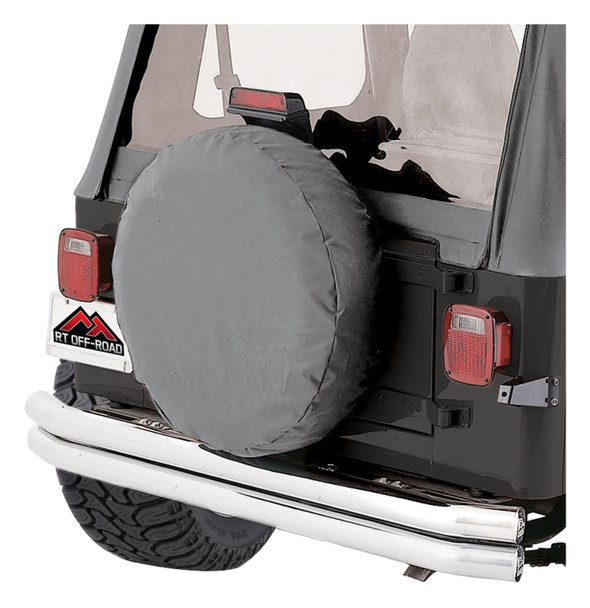 Tire Cover for Any Jeep or Other Vehicle w/ a 27" to 29" Spare Tire; Gray Vinyl