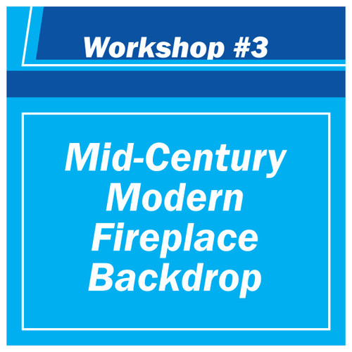 Mid-Century Modern Fireplace Backdrop