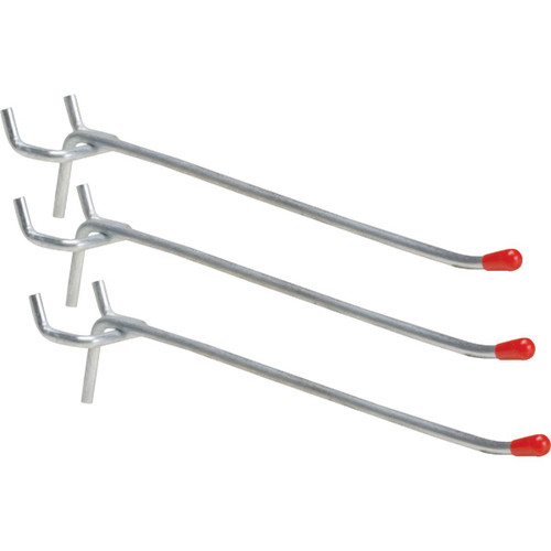 216054 - 6 In. Light Duty Safety Tip Straight Pegboard Hook (3-Count)