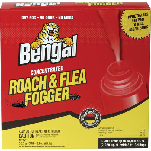 55201 - Bengal 2.7 Oz. Roach & Flea Indoor Insect Fogger, (3-Pack)