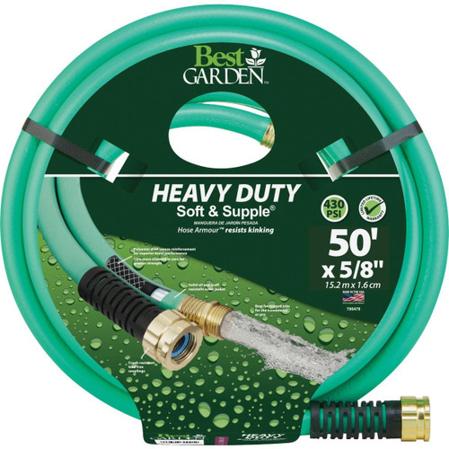 CDBSS58050 - Best Garden 5/8 In. Dia. x 50 Ft. L. Heavy-Duty Soft & Supple Garden Hose