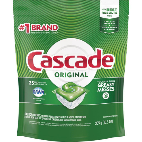 3700080675 - Cascade Action Pacs Fresh Dishwasher Detergent Tabs (25 Count)