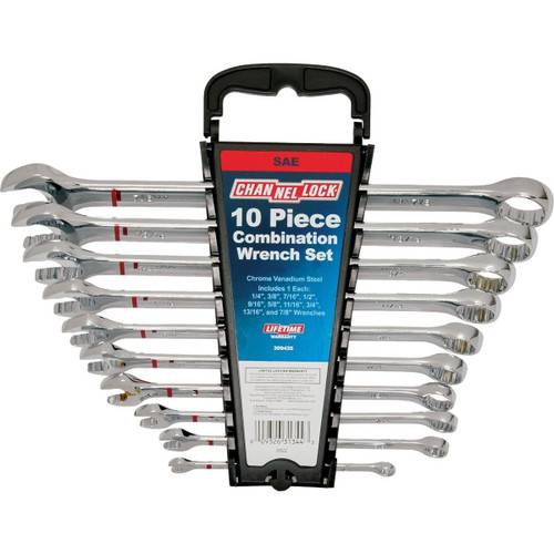309435 - Channellock Standard 12-Point Combination Wrench Set (10-Piece)
