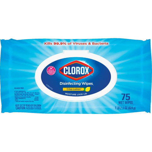 31404 - Clorox Crisp Lemon Disinfecting Cleaning Wipes Flexpack (75-Count)