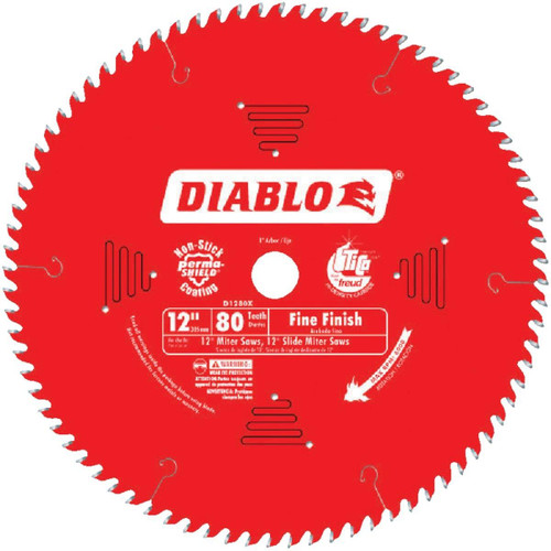 D1280X - Diablo 12 In. 80-Tooth Fine Finish Circular Saw Blade