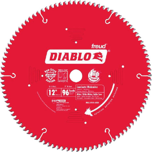 D1296L - Diablo 12 In. 96-Tooth Laminate Circular Saw Blade