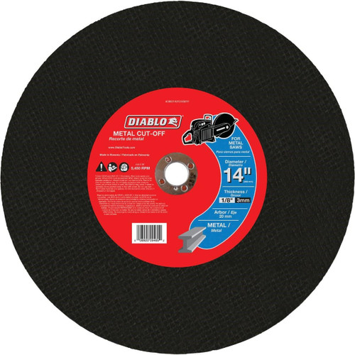 DBD140125G01F Diablo Type 1 14 In. x 1/8 In. x 20 mm Metal Cut-Off Wheel