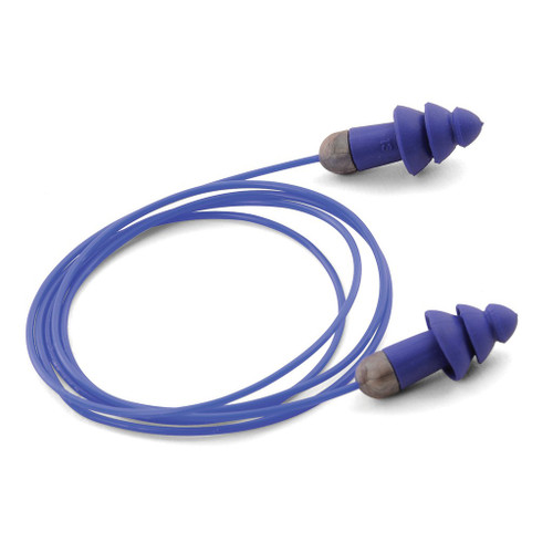 6415 - Earplug, Rockets, One Size, Reusable, Flanged, Corded, Blue