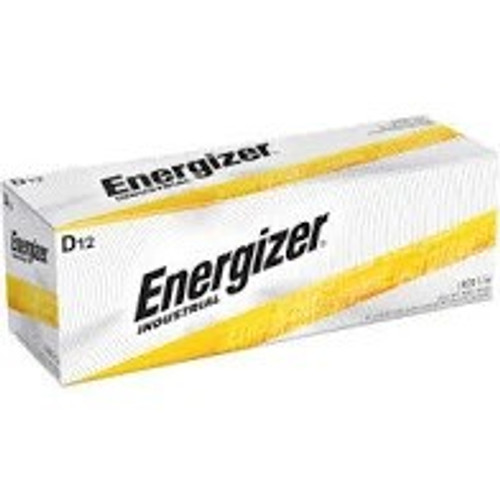 EN95 - Energizer Industrial Alkaline Batteries, Size D, 12 per pack, 6 packs per case.