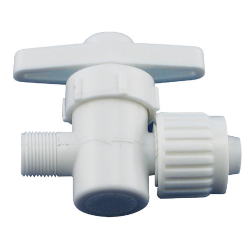 16892 - Flair-it 1/2 In. P x 3/8 In. Compression Plastic White Straight Valve