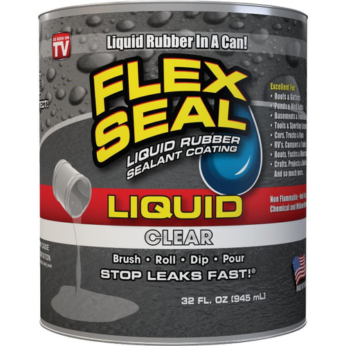 LFSCLRR32 - FLEX SEAL 1 Qt. Liquid Rubber Sealant, Clear
