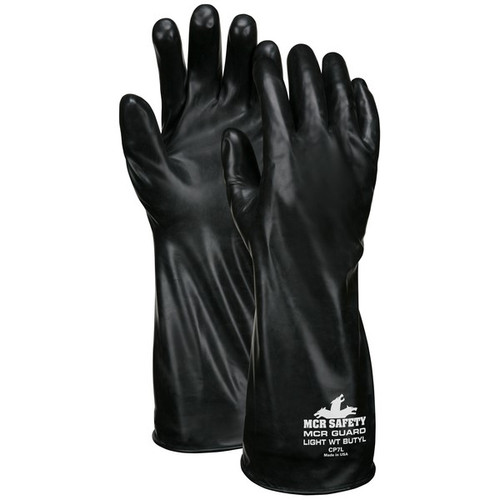 CP7M - Gloves, MCR Guard, Medium, Butyl, Black, 14 Inch L