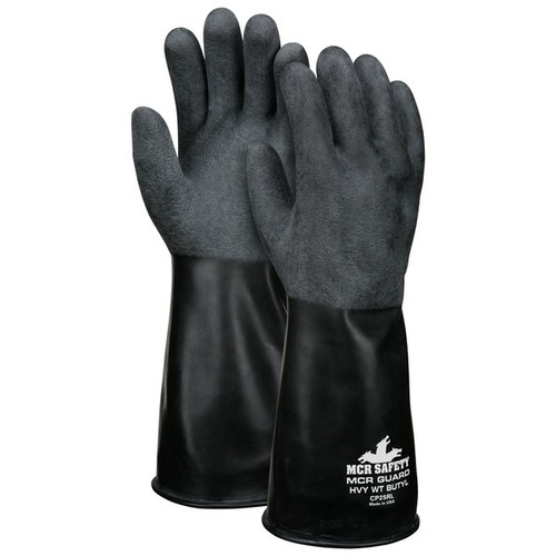 CP25RS - Gloves, MCR Guard, Small, Butyl, Black, 14 Inch L