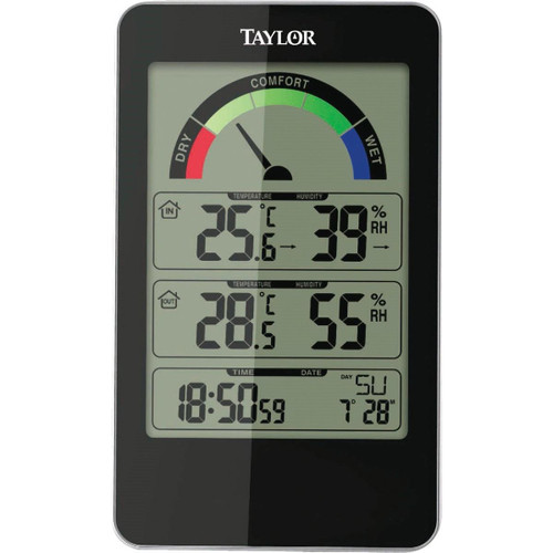 1732 - Taylor Fahrenheit & Celsius Digital 14 to 122 F, -10 to 50 C Hygrometer & Thermometer