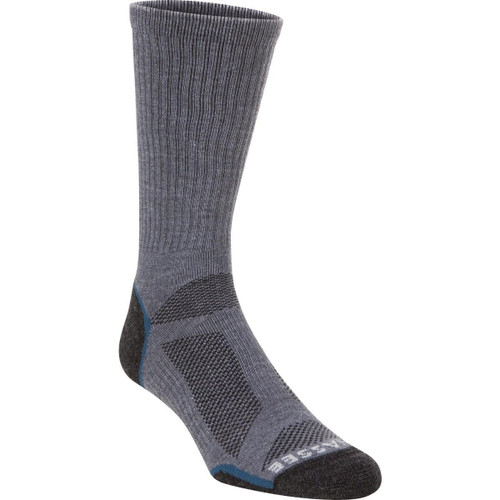 72773 - Hiwassee Trading Company Large Charcoal/Blue Lightweight Performance Tech Crew Sock