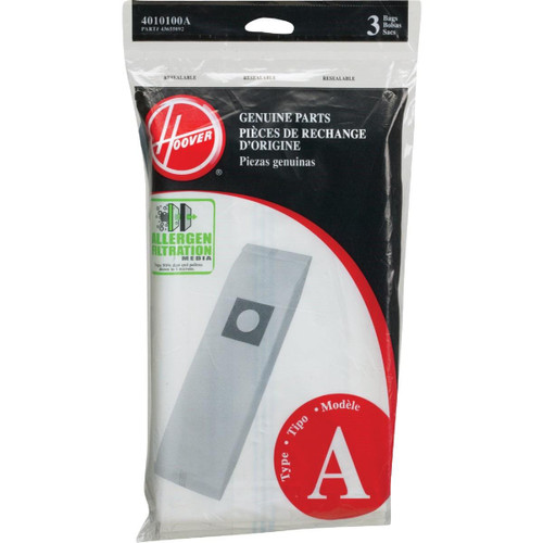 4010100A - Hoover Type A Allergen Filtration Vacuum Bag (3-Pack)