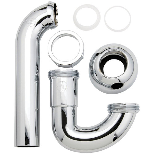 K400PC - Keeney 1-1/2 in. ABS Decorative Polished Chrome P-Trap with 1-1/4 in. Reducer Washer