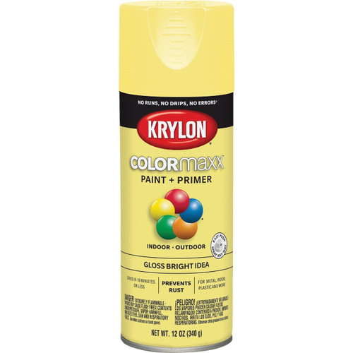K05507007 - Krylon ColorMaxx 12 Oz. Gloss Spray Paint, Bright Idea