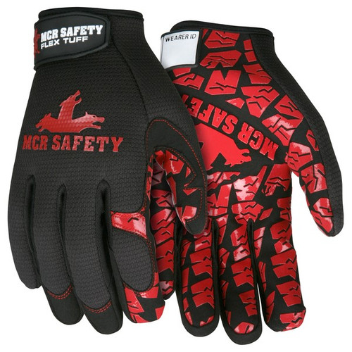 FT2901XXL - Mechanics Gloves, FlexTuff, 2X-Large, Synthetic, Red/Black