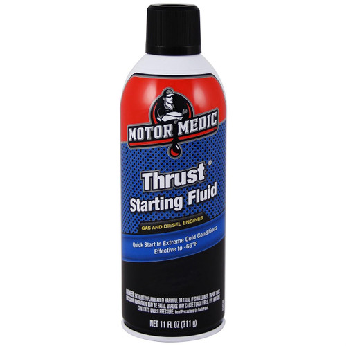 M3815 - Motor Medic Thrust Starting Fluid, Type: Starting fluid, Size: 11 oz aerosol, Packaging Qty: 1 each/12 pack