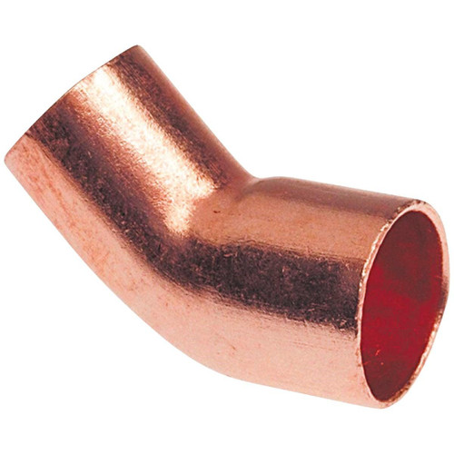 W01400D - NIBCO 1/2 In. 45 Deg. Copper Street Elbow (1/8 Bend)