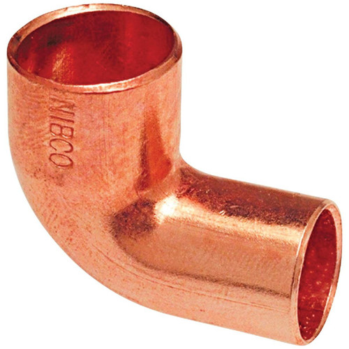 W01590D - NIBCO 1-1/2 In. 90 Deg. Close Ruff Copper Street Elbow (1/4 Bend)