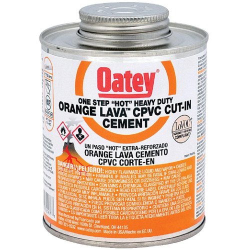 32167 - Oatey 16 Oz. Orange Lava One-Stop "Hot" Heavy-Duty CPVC Cement