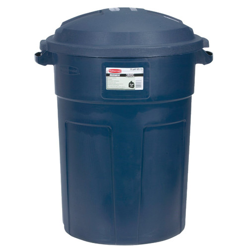FG289487BLAZB - Rubbermaid Roughneck 32 Gal. Blue Trash Can with Lid