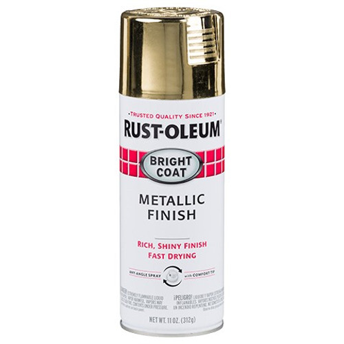 7710830 - Rust-Oleum Bright Coat Gold Metallic Gloss 11 Oz. Stops Rust Spray Paint