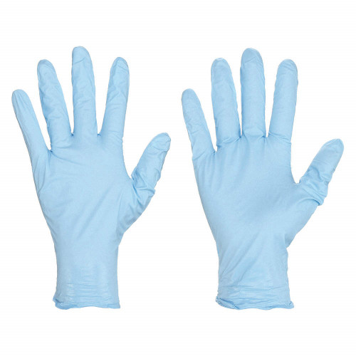 8005L - SHOWA® N-DEX® 8005 Disposable, low-powder, low-modulus  100%-nitrile, 9-1/2", 8-mil, rolled cuff, blue/large, 50 gloves per box, 20 boxes per case
