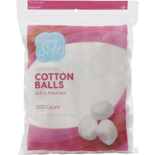 RSS10003 - Simply Soft Premium Jumbo Cotton Balls (200-Count)