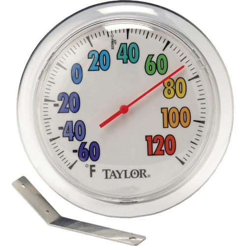 5631 - Taylor 6" Fahrenheit -60 To 120 Outdoor Wall Thermometer with Bracket