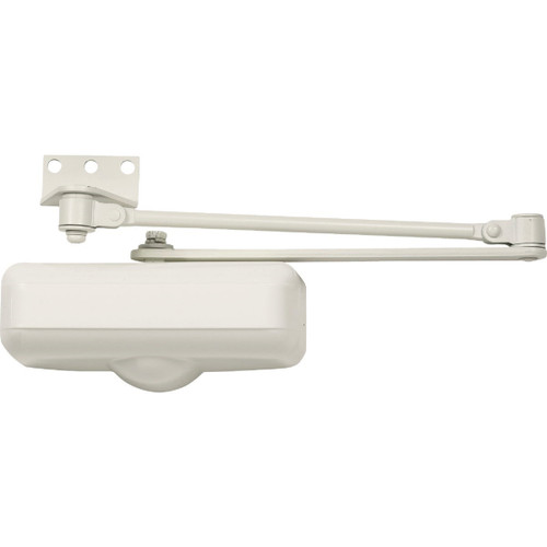 DC100082 - Tell Ivory Stainless Steel Hold Open Residential Door Closer