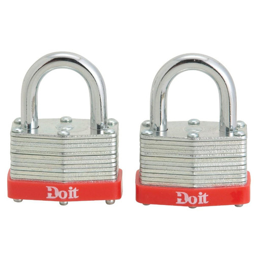 8596TDIB Warded Steel Keyed Padlocks (2-Pack)