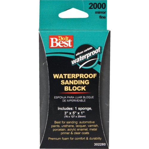 8335004 Waterproof 3 In. x 5 In. x 1 In. 2000 Grit Mirror Fine Sanding Sponge