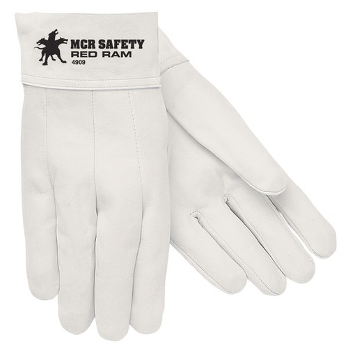 4910 - Welding Gloves, Red Ram, Large, Leather, White, Unlined