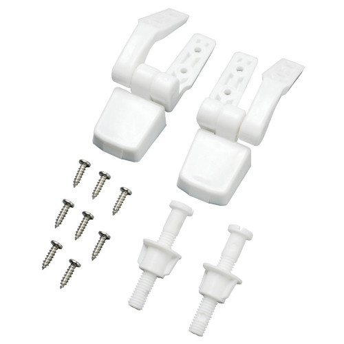 442006 White Plastic Top Mount Toilet Seat Hinge