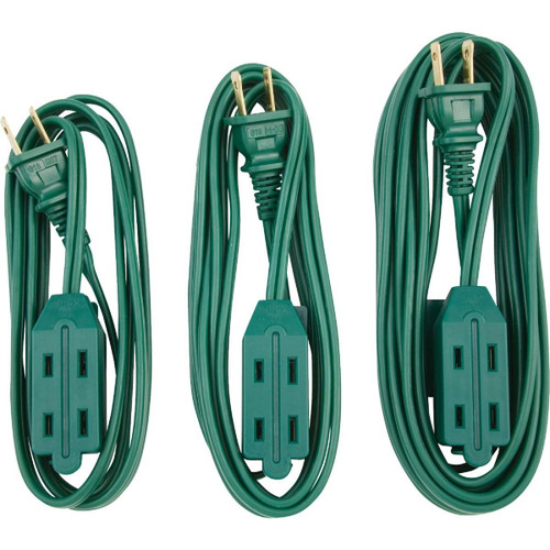 IN-PT2162-3PK-GR 6 Ft./9 Ft./15 Ft. 16/2 Extension Cord Set (3-Pack)